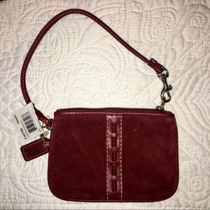 Authentic Coach Suede Wristlet